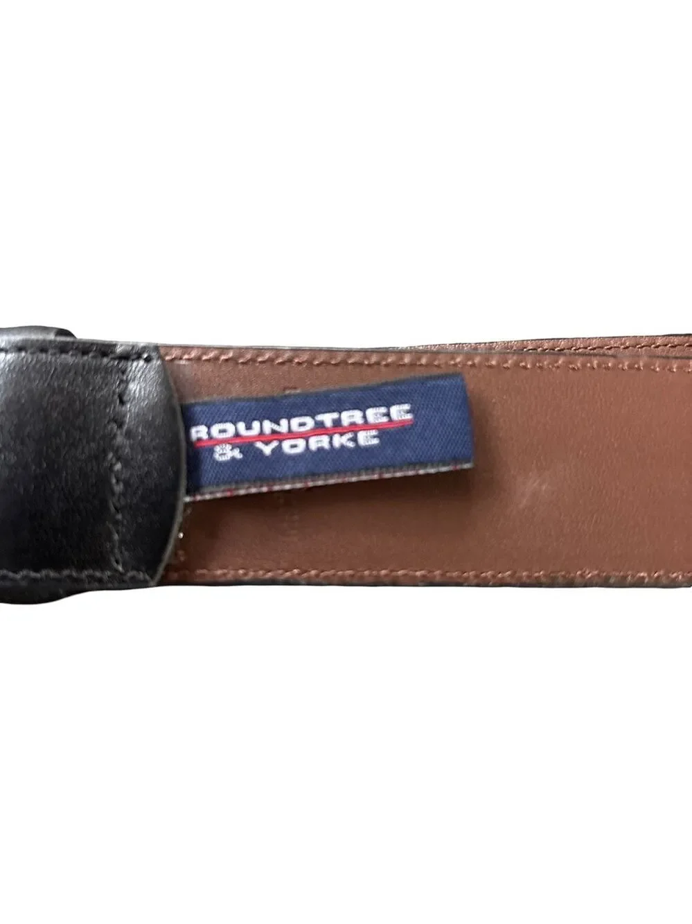 Roundtree & Yorke Dual-Tone Leather Belt Size 36